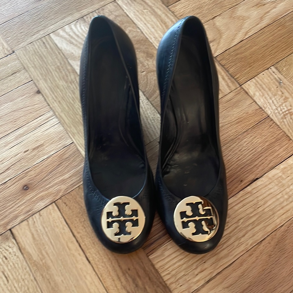 Black Tory Burch Miller Wedges Size 8